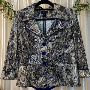 Clara S Shiney Vinyl Evening Jacket- Large
